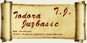 Todora Juzbašić vizit kartica